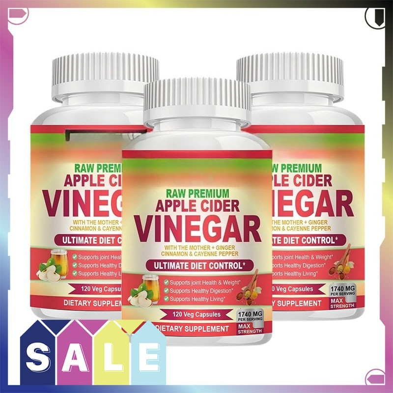 Apple Cider Vinegar 1500mg Capsule ส่งเสริมการเผาผลาญไขมัน
