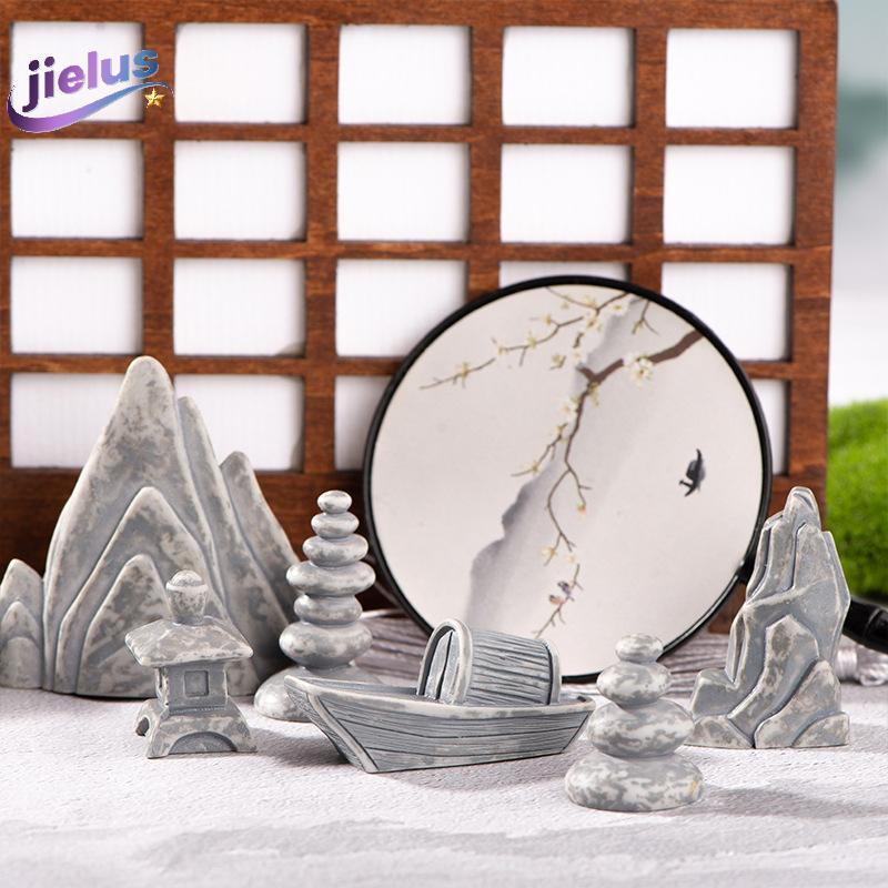 [Jielus] Roery Stone Tower House Mini Home Decor Miniature Fairy Garden เครื่องประดับอุปกรณ์ตกแต่งงา