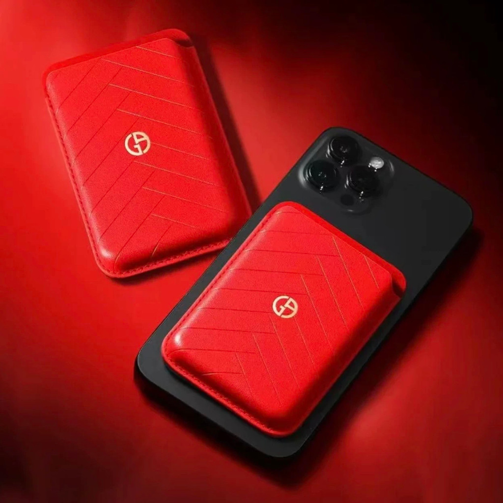 wallet men true money wallet ครอบครองบัตรแม่เหล็กแบบสองด้านสำหรับบัตรของขวัญอาร์มานี่