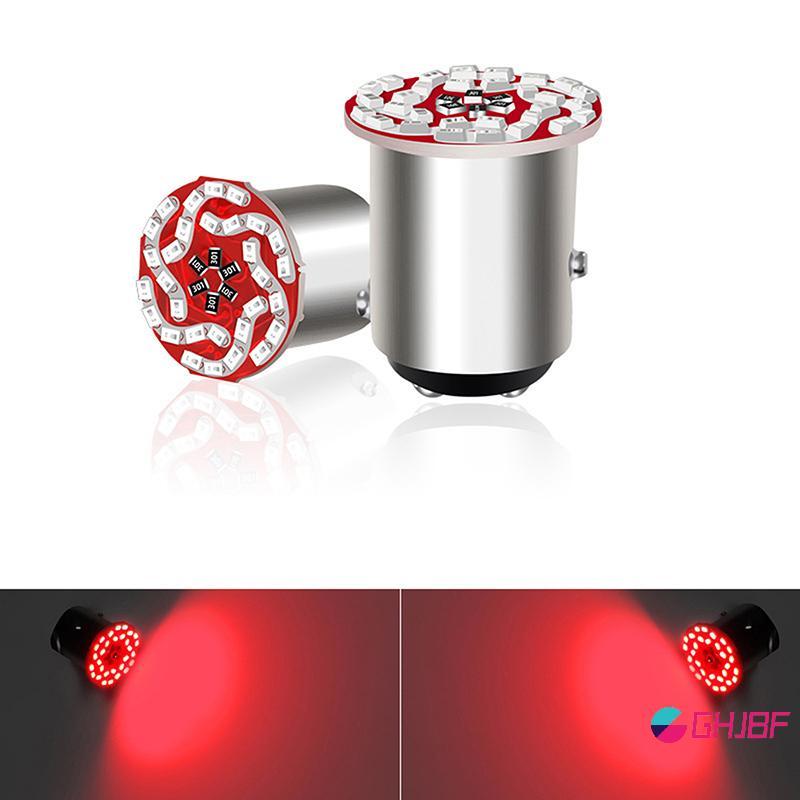 GHJBF] 2PCS 1156 1157 Led RGB 2025 30LED DRL แฟลชย้อนกลับหยุดโคมไฟที่จอดรถ 12V รถจักรยานยนต์ Strobe 
