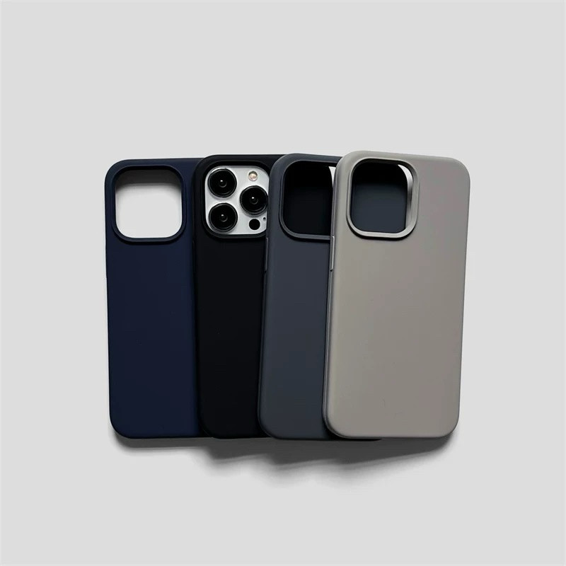 Supercase | i6-i16promax Silicone Case เคสซิลิโคน ลบรอยเปื้อนได้ บุกำมะหยี่ สีดำ i16 i16pro i16proma