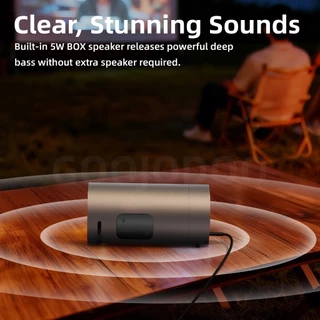 GOOJODOQ Type-C Powered Mini Projector Auto Keystone & Electronic Focus Android 13, Wi-Fi 6 & Bluetooth 4.2