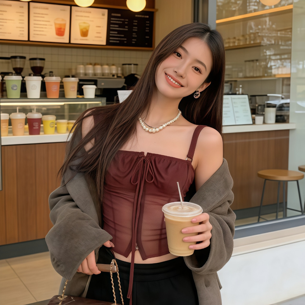QY.shop เสื้อสตรีแขนกุดลูกไม้สั้น เสื้อผ้าแฟชั่นผู้หญิง การออกแบบแบบผูก ใส่สบาย ผ้า สีพื้น-FY1088 ราคา ถูกที่สุด ดีลบีเคเค แกลเลอรีภาพที่ 2