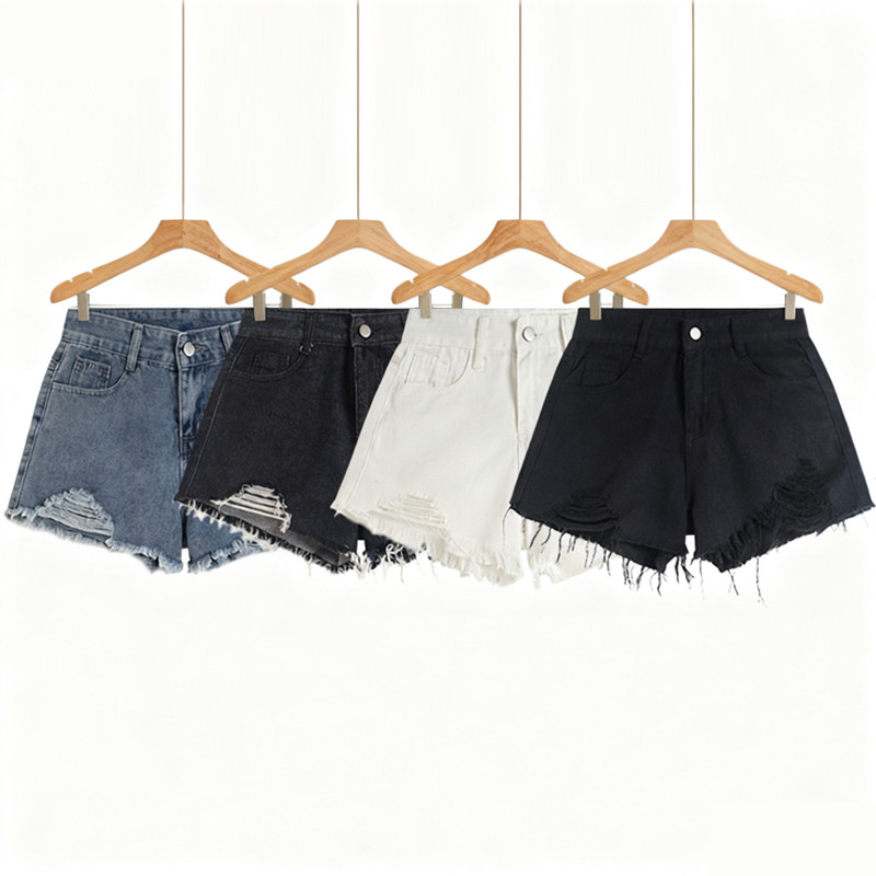 Anni ส่งไวจากไทยS~2XL กางเกงยีนขาสั้น เอวสูง สไตล์เกาหลี Clothing Jean Lady Women เสื้อผ้า ยีนส์ ผู้หญิง
