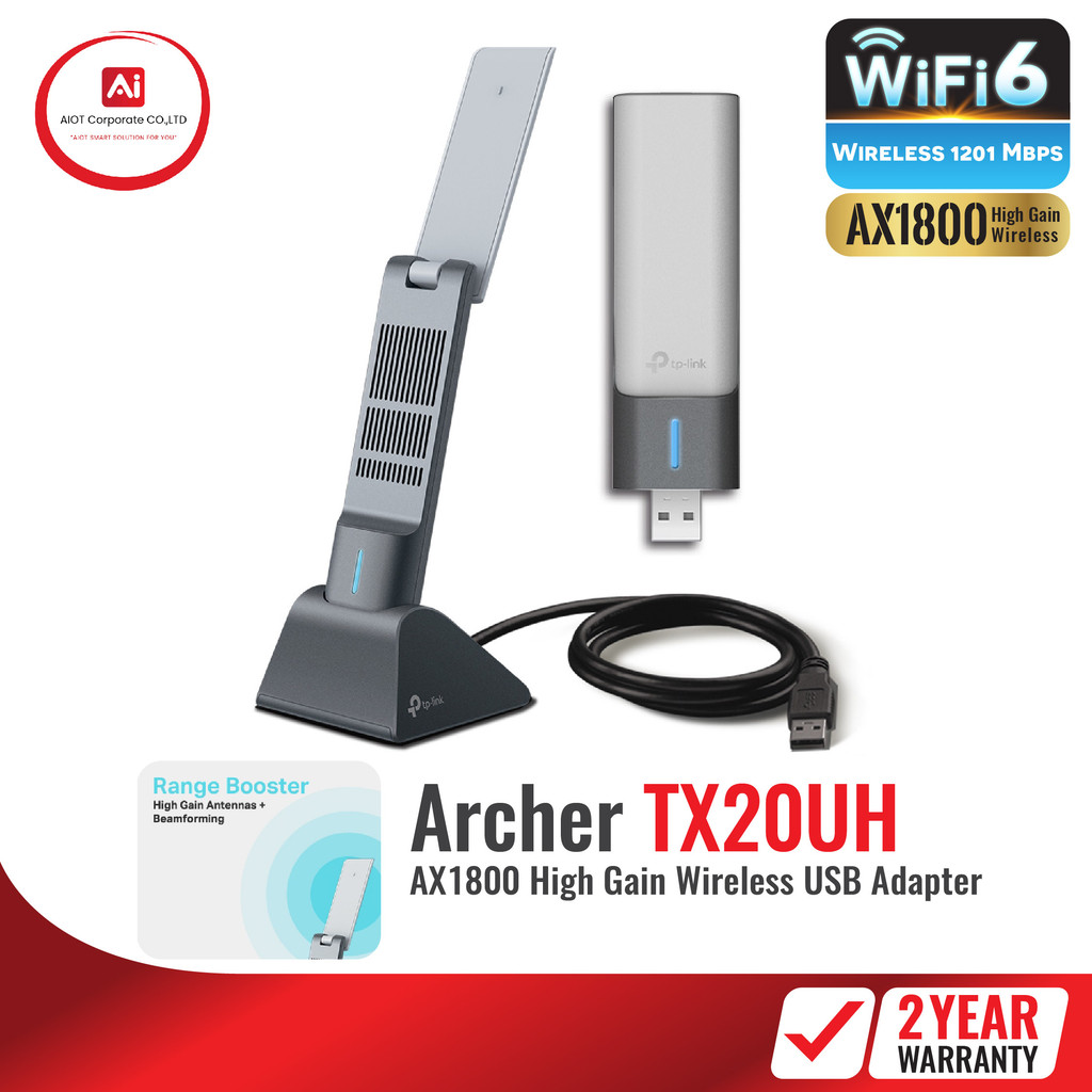 สินค้าใหม่ TP-Link Archer TX20UH ตัวรับสัญญาณ WiFi6 แบบ 2 คลื่นความถี่ AX1800