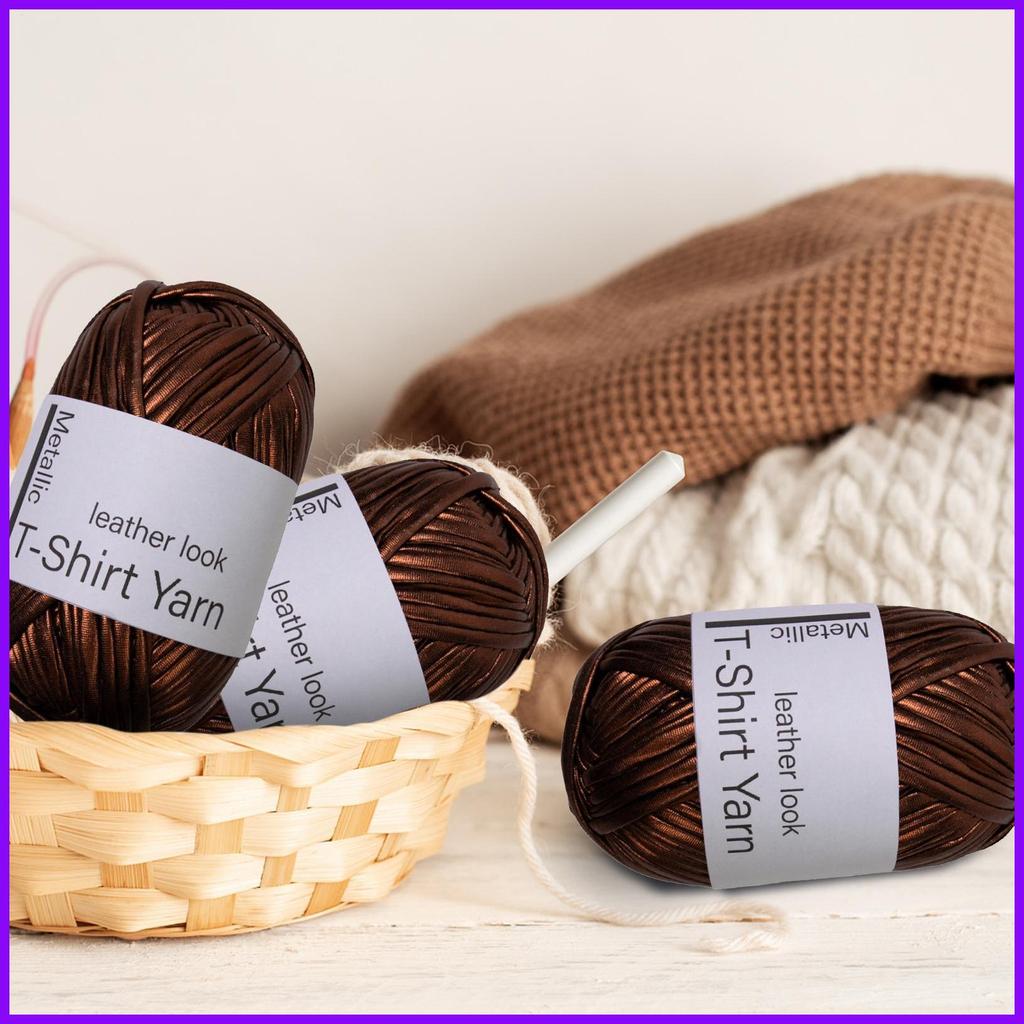 เส้นด้ายสําหรับโครเชต์สบายเสื้อยืดโครเชต์เส้นด้ายถักเงาเสื้อยืดเส้นด้ายสําหรับโครเชต์เริ่มต้นมือ nat