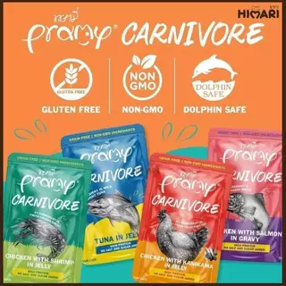 อาหารเปียกแมว Pramy Carnivore พรามี่ คาร์นิวอร์ อาหารเปียกแมว กลูเตนฟรี ขนาด 70g.