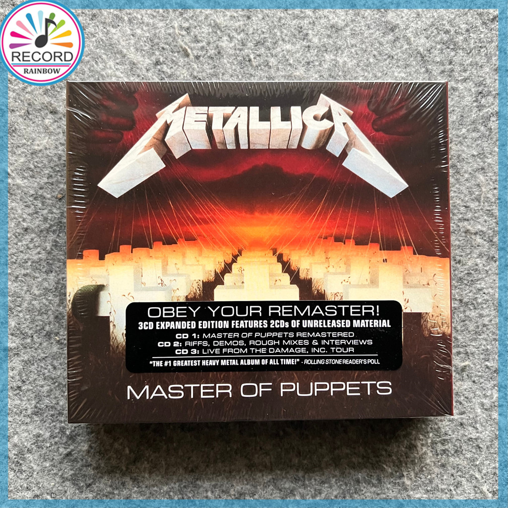 Metallica Master Of Puppets Original 3CD Album [Sealed] Brand New TH