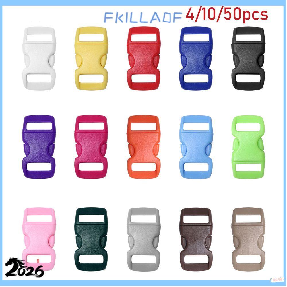 FKILLA0FCR 4/10/50 ชิ้นสายคล้องคอสุนัขโค้ง Paracord สร้อยข้อมืออุปกรณ์เสริมคุณภาพสูง Camp กระเป๋าอะไ