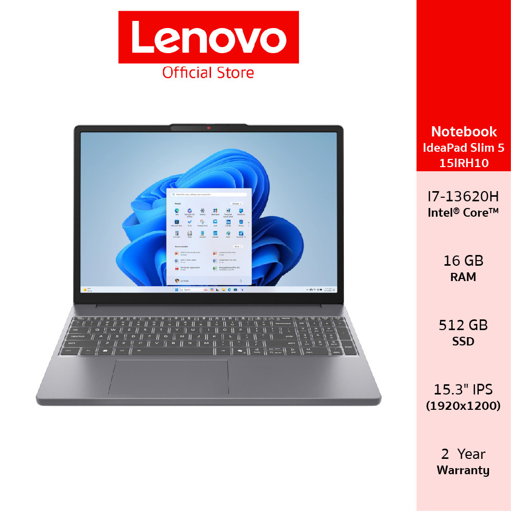 Lenovo Ideapad Slim 3 15IRH10(83K100UXTA)Notebook Intel i7-13620H RAM 16GB SSD 512GB 15.3" WUXGA