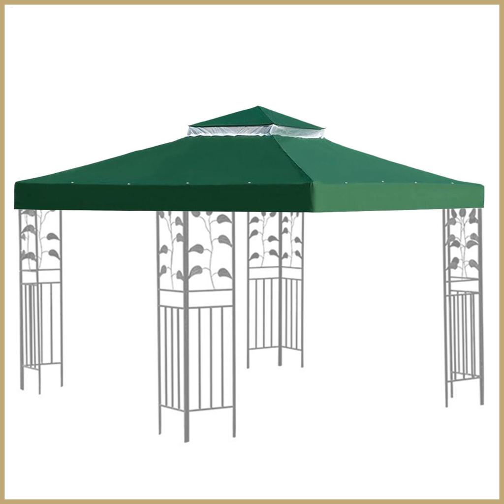 Gazebo หลังคาทดแทน Gazebo หลังคาทดแทนฝาครอบด้านบน Double Layer กันน้ํา Shade พร้อม Hardtop สําหรับ w
