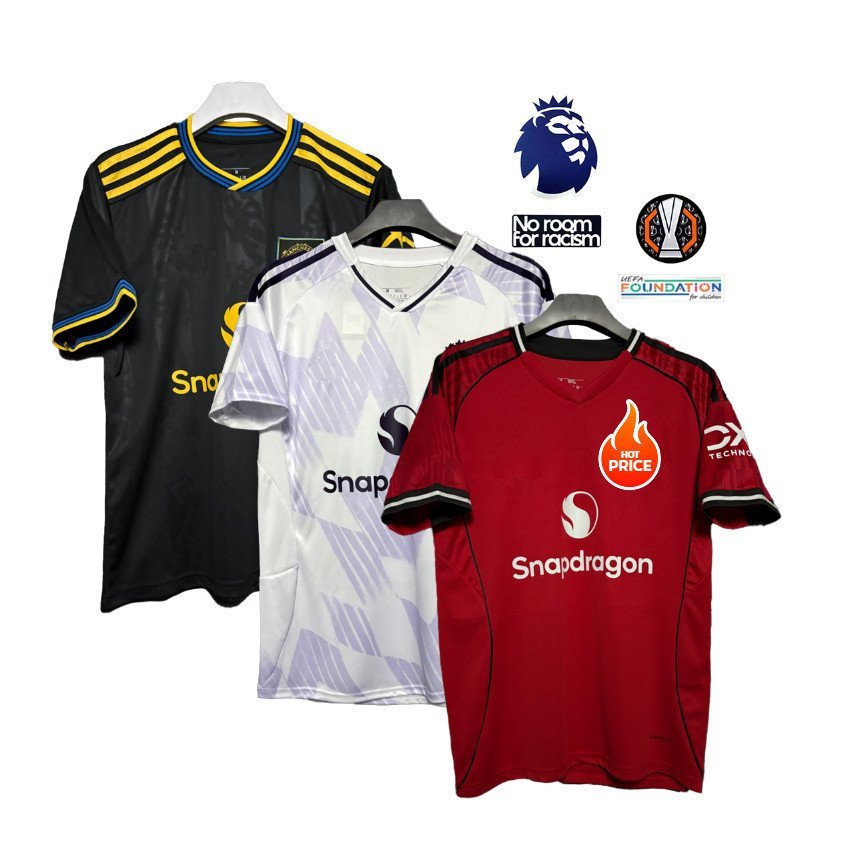 พัดลมMU Home Second Away และเสื้อฟุตบอลพร้อมปริน์ตชื่อYC02