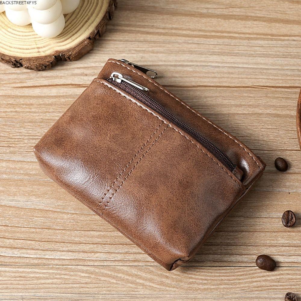 Zero Wallet กระเป๋าใส่เหรียญวินเทจ สไตล์ดั้งเดิม ทำจากหนัง PU