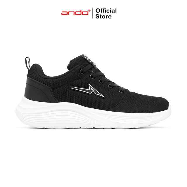 Ando รองเท้าผ้าใบผู้ชาย Zinc Black/White