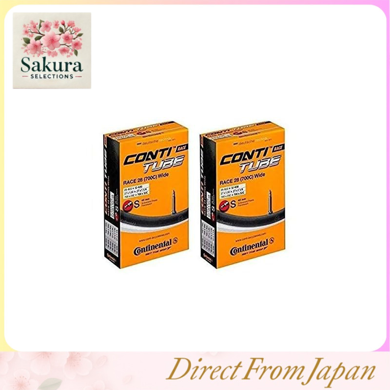 Set of 2 Continental Race28 Wide 700×25-32c Tubes, French Valve 42mm Presta [Parallel Import]