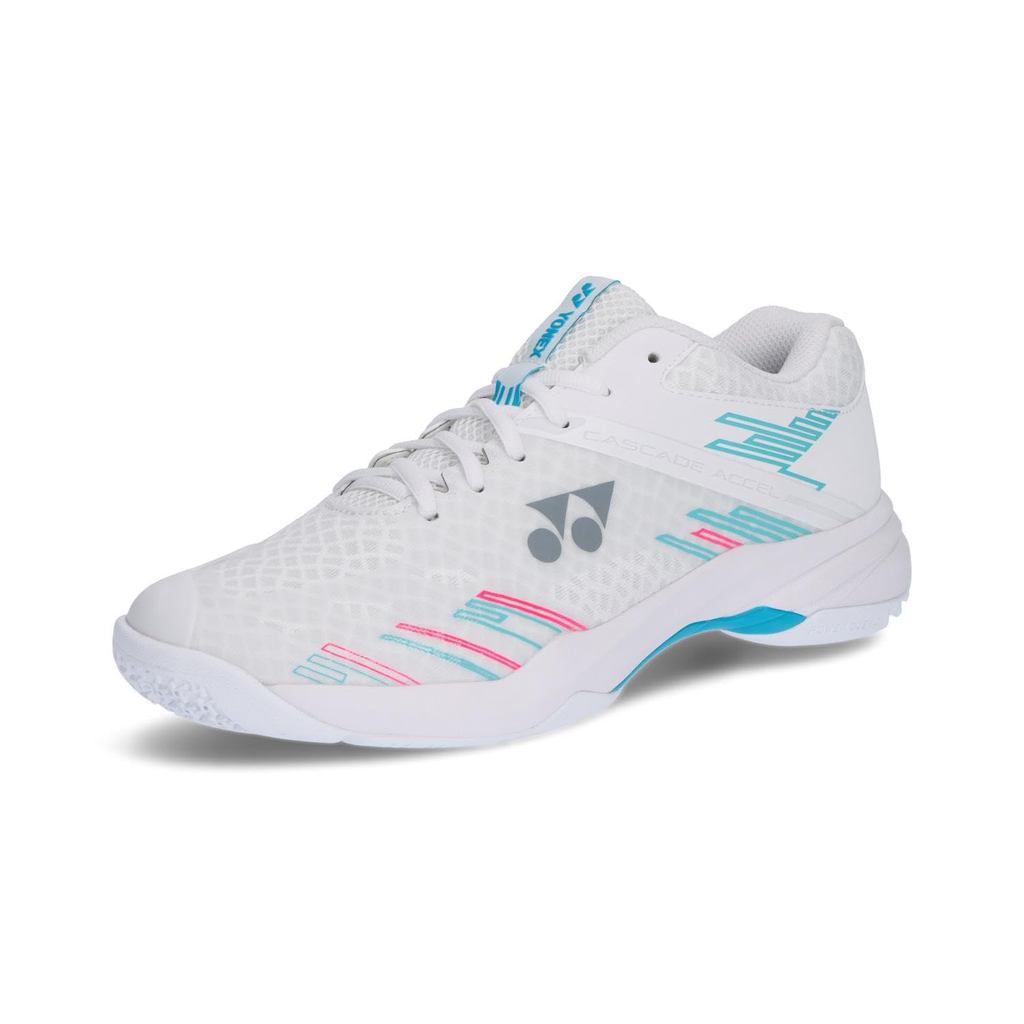 Yonex Power Cushion Cascade Axcel Mid SHBCA1MD - White/Sky Blue (Various Sizes)