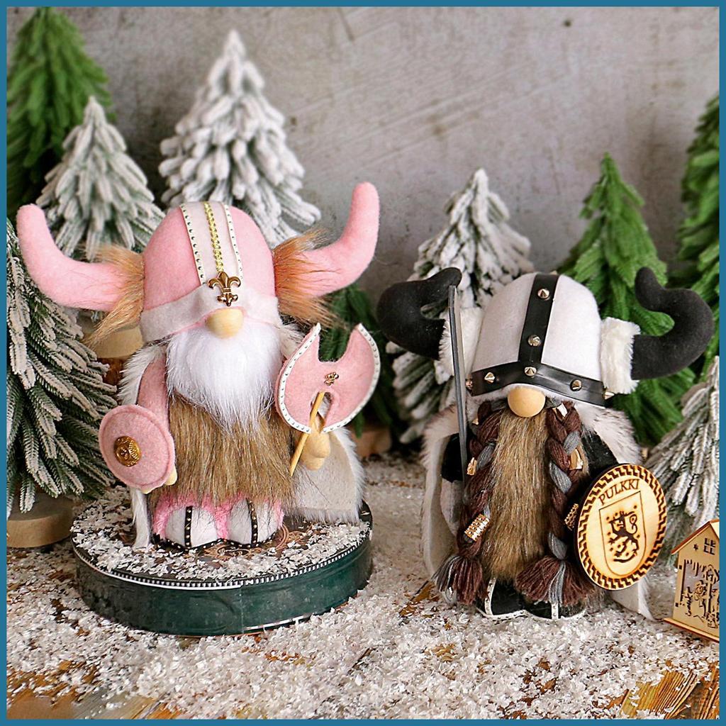 ไวกิ้ง Farmhouse Gnome Gnome Miniature Vintage Gnome Miniature Decor Elf ตกแต่งบ้านไวกิ้ง Dwarf Gnom