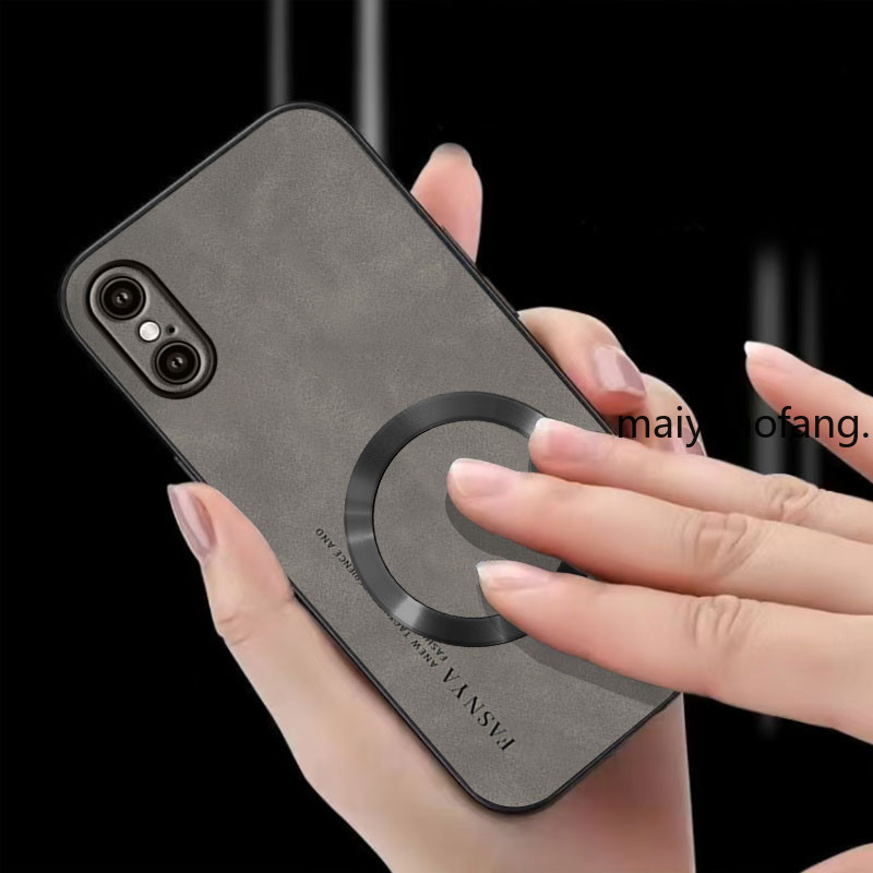 ปลอก iphone xs xr xs max เคสโทรศัพท์ป้องกันการสั่นสะเทือนแหวนดูดแม่เหล็กฝาครอบป้องกันพร้อมขอบนุ่มและกันลื่นฝาหลัง ybpcxq