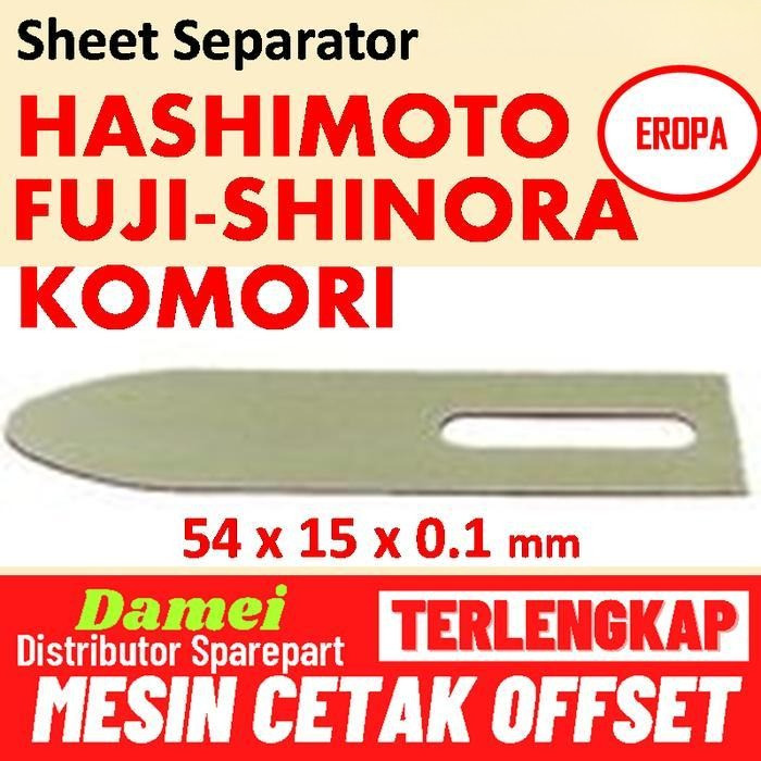 MESIN Komori Sheet SeparatorHashimoto Fuji Shinora Offset Printing Machine
