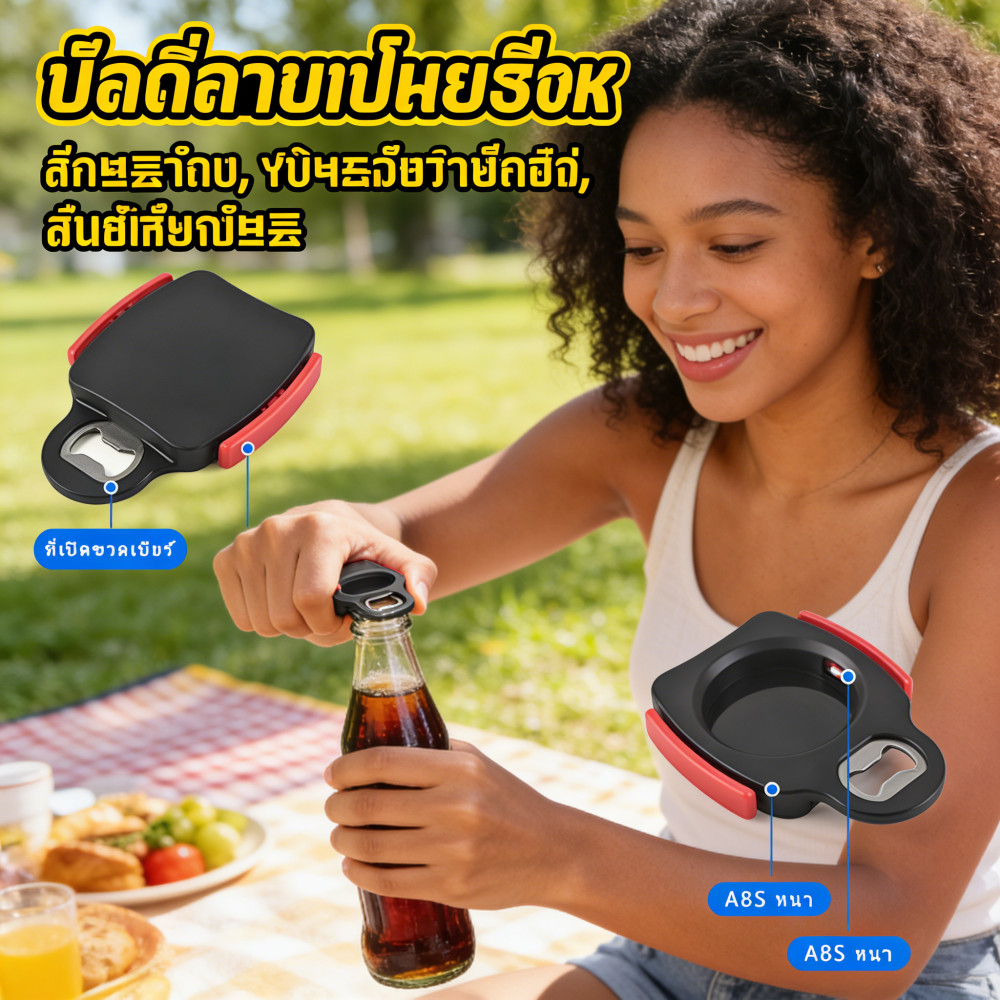 ที่เปิดกระป๋องที่เปิดขวดเครื่องดื่มโค้กที่ใช้ง่ายและสะดวกสบาย