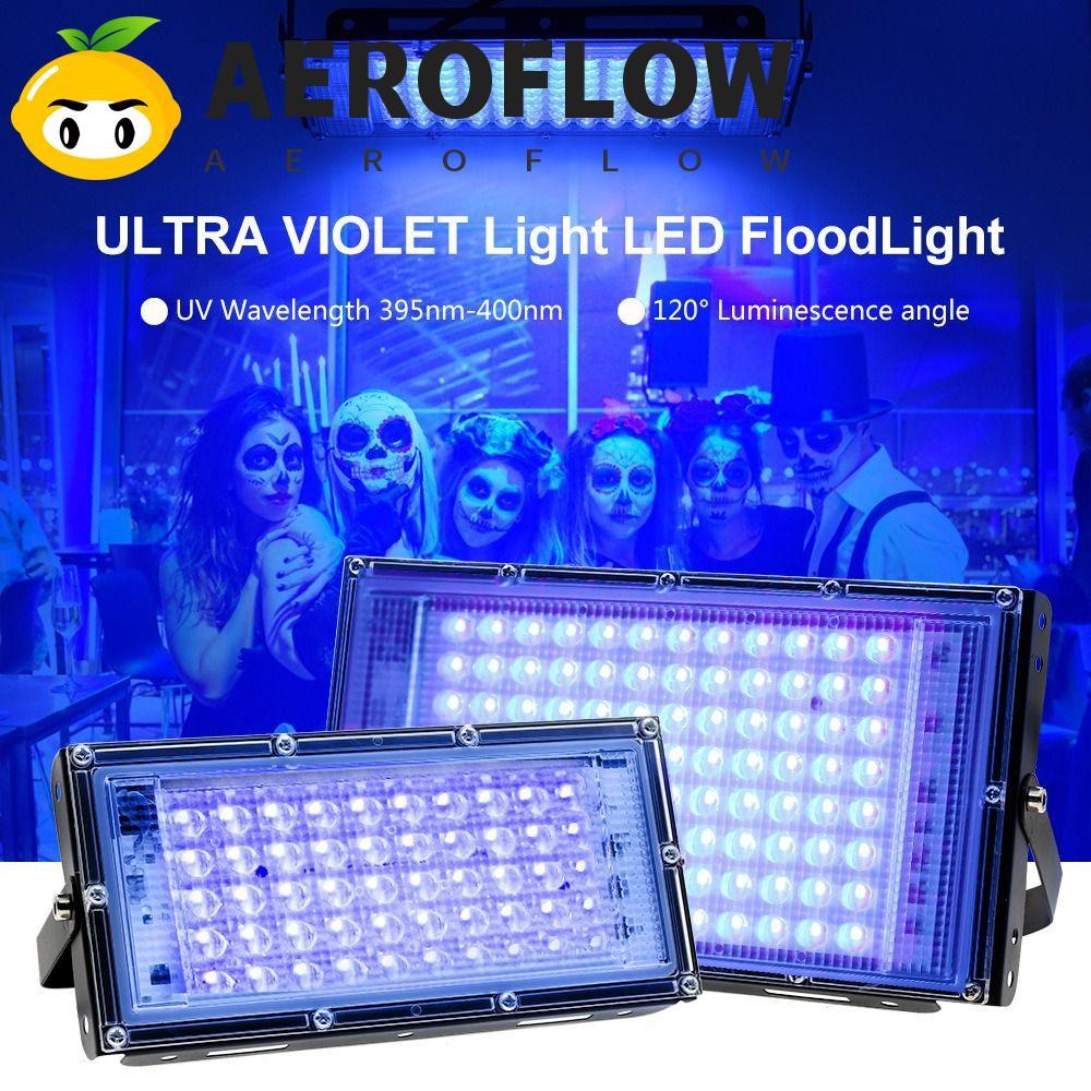 AEROFLOW UV Lamp, 120 Glow 395nm UV Floodlight, Night Light 50W/100W ไฟ UV Stage Lamp Home