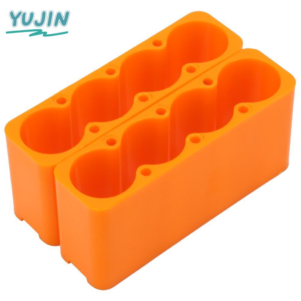 YUJI 2 ชิ้นแบตเตอรี่ Pack Holder,พลาสติก ABS ปรับแบตเตอรี่เชื่อม CLAMP,ใช้งานง่าย 4/6 ส่วนเชื่อม Fix