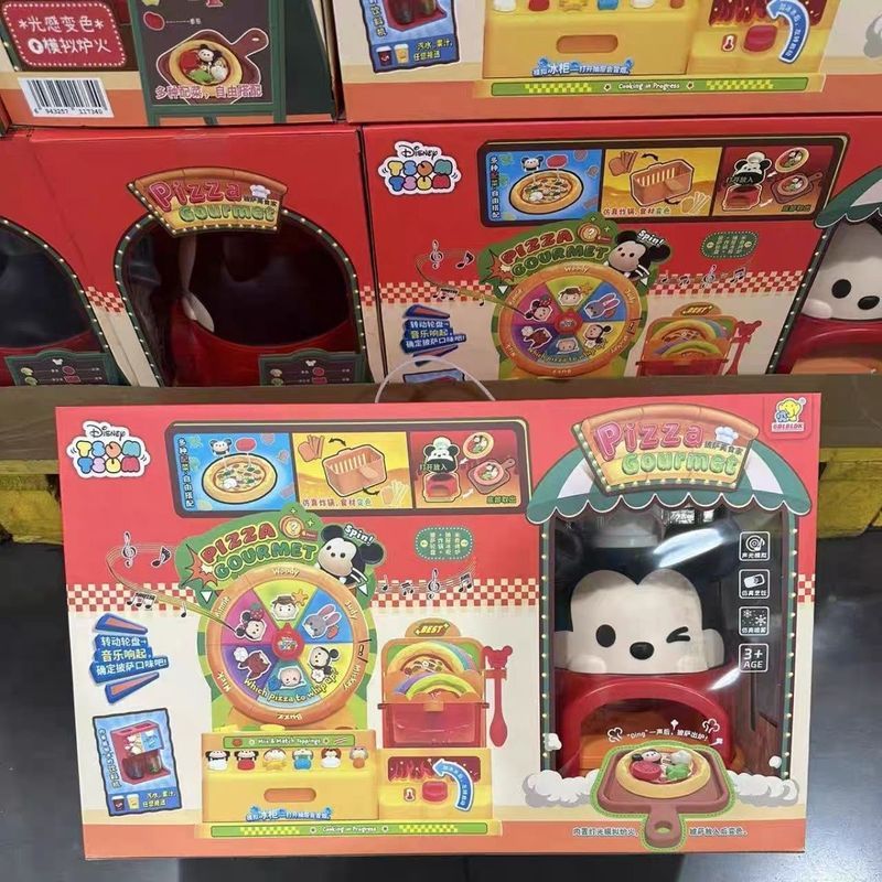 Sam Disney Songsong DIY Mickey พิซซ่าอร่อย Play House ของเล่นจําลองบทบาทการเล่นจําลอง