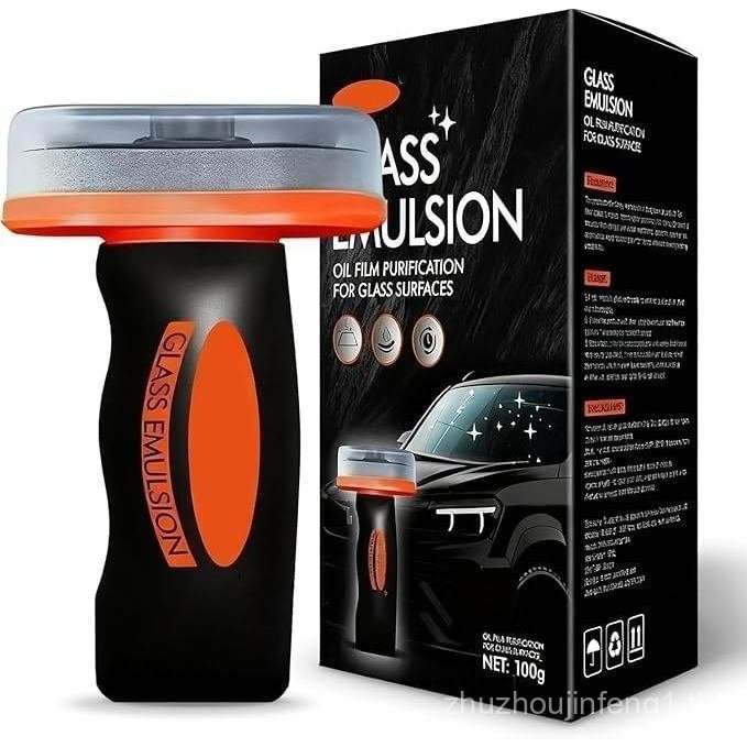 Q4 Glass Guard, Qifor Q4 Glass Cleaner, Automotive Oil Film Cleaning Brush, Oil Film Remover for Gla