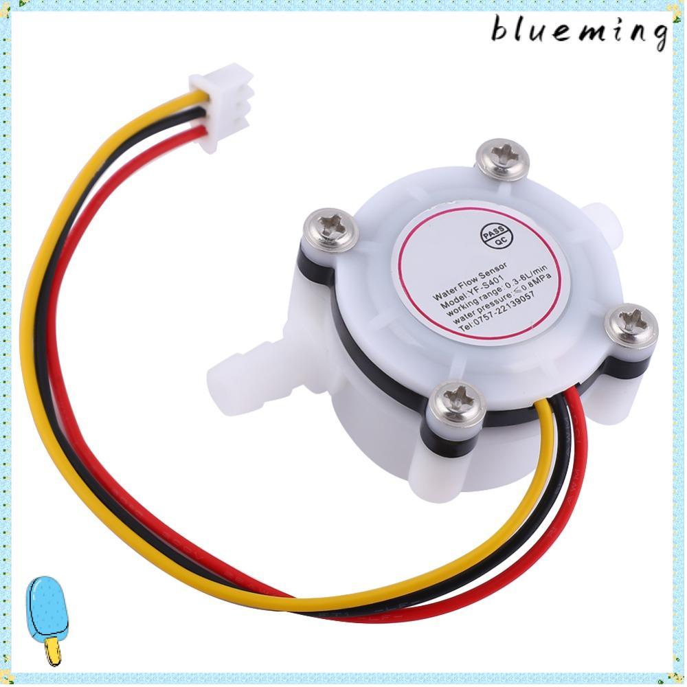 BLUEMING Water Hall Flow Sensor, 0.3-6L/min YF-S401 Water Flow Sensor, Hall Effect G1/4" พร้อม Barb 