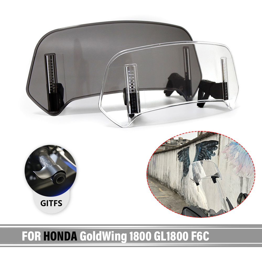 DE กระจกรถจักรยานยนต์ขยายปรับสปอยเลอร์ Deflector Fit สําหรับ HONDA GoldWing 1800 GL1800 F6C Goldwing