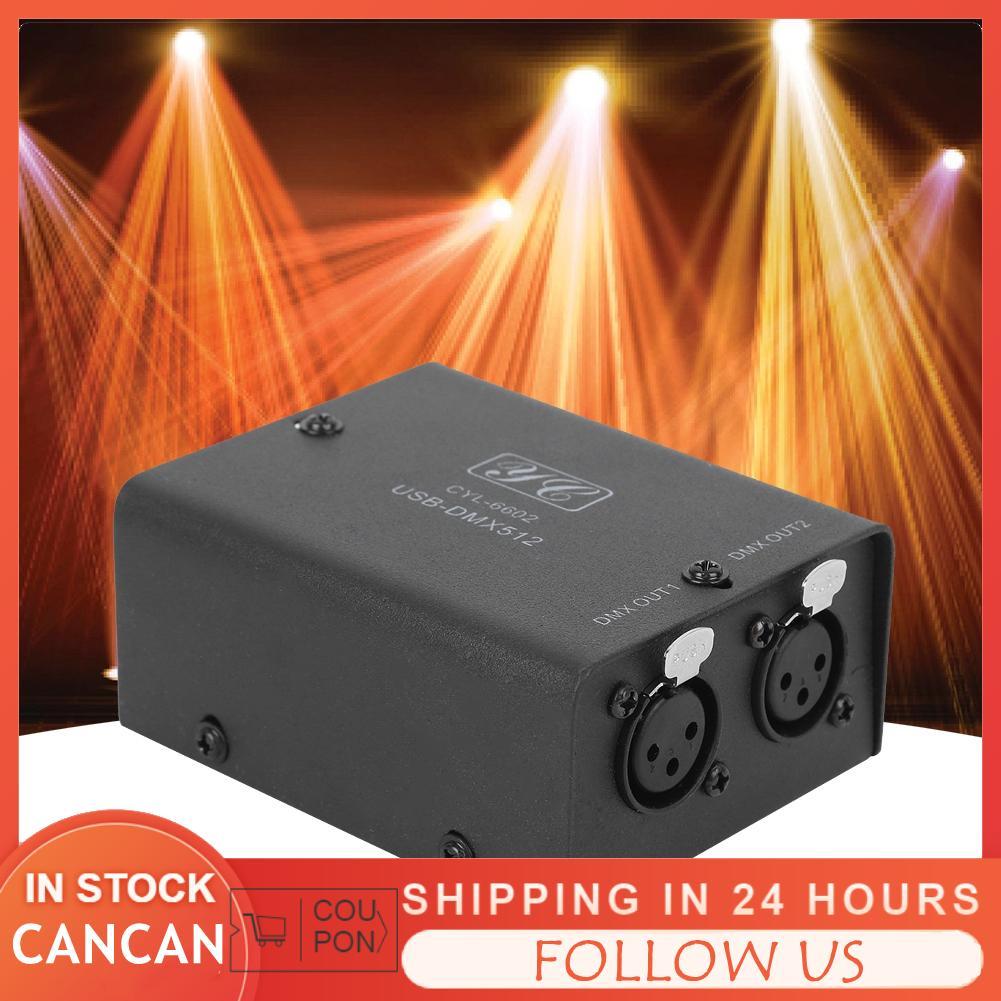 cancanshop ตัวควบคุมแสงเวที 512 ช่อง USB DMX DMX512 การแยกตาแมวสำหรับไฟ LED
