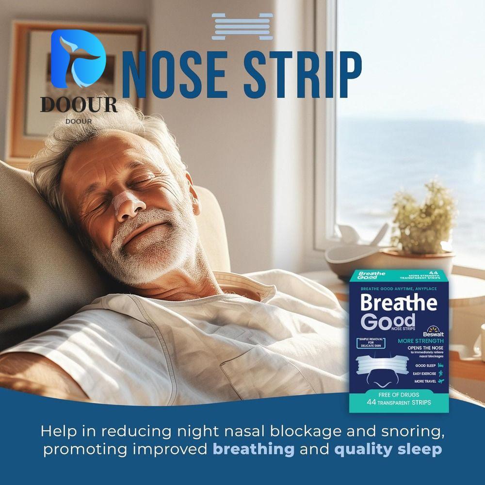 DOOUR Extra Strenght Nasal Strip, Strong Sleeping Aid Better Breathe Nose Strips, ขวาซ้าย Passage Se