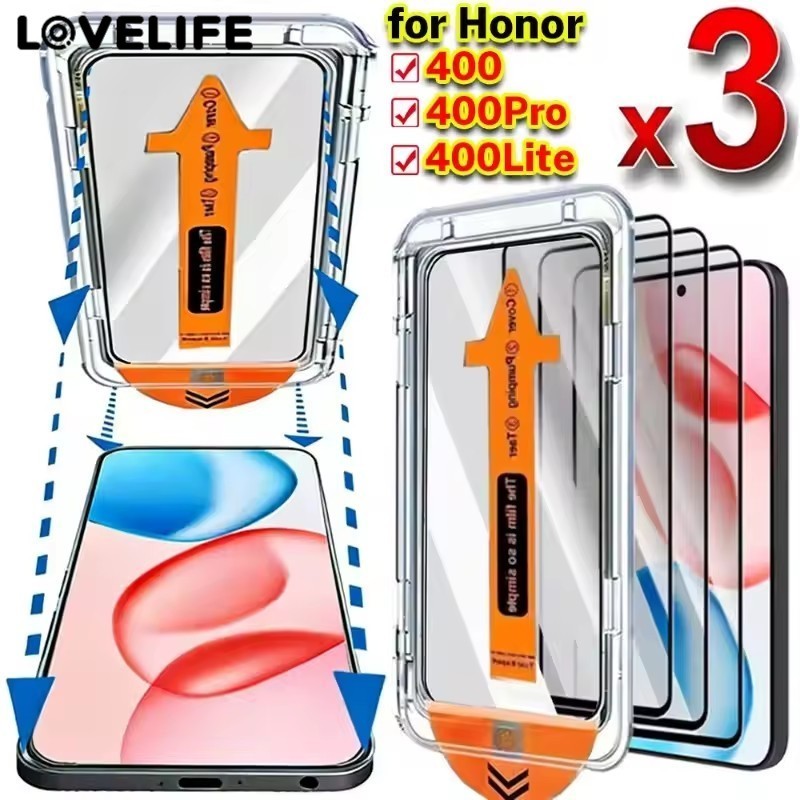 [AUTO&3C]1/2/3 ชิ้น Honor 400/400LITE/400Pro กระจกนิรภัยป้องกันหน้าจอ | ฟิล์มกระจกกันรอยแบบเต็มความคุ้มครอง|ฟิล์มป้องกันใส HD ความแข็ง 9H