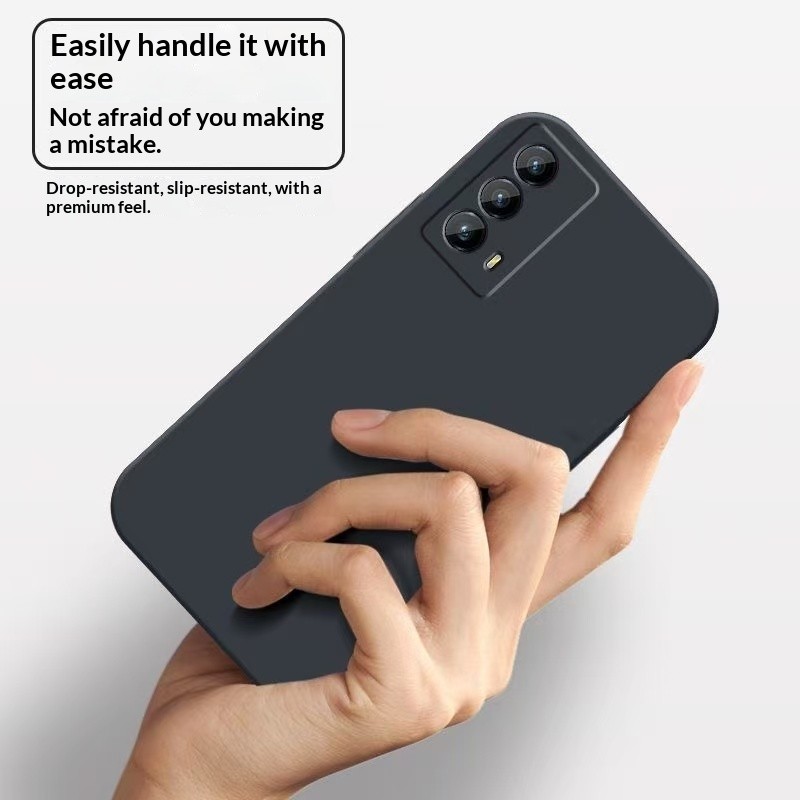กรณีสแควร์ซิลิโคนเหลวนุ่มกันกระแทกเคสโทรศัพท์สําหรับ vivo iQOO Z6X Z6 Z5x Z1X Z1K Z5 U5e T2x Y73t Y7