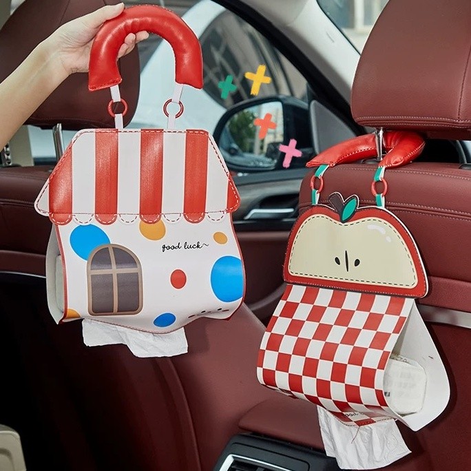 ถุงแขวนทิชชู่ กล่องทิชชู่ ใส่ทิชชู่ PU กันน้ำ สามารถแขวนได้ สำหรับห้องน้ำ ห้องนอน รถยนต์ Cheesegirl