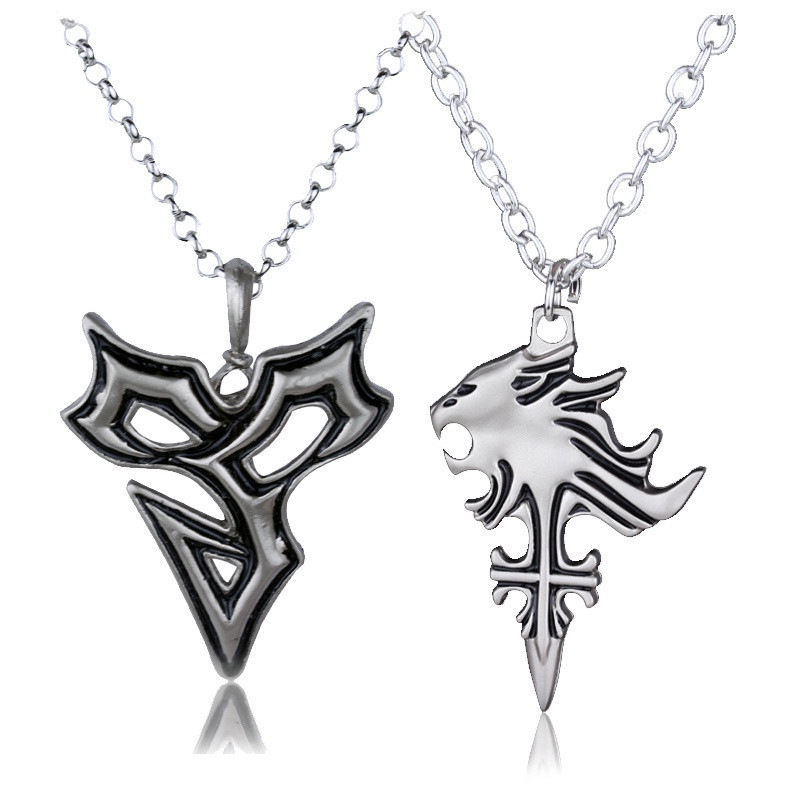 SG Final Fantasy VIII 8 Wolf Head X Tidus Neckalce Sleep Lion Head Squall Griever จี้สร้อยคอผู้ชายคอ