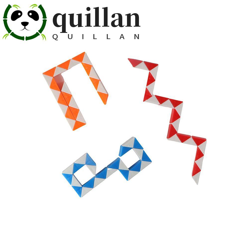 QUILLAN Magic Snake Cube, พับที่ถอดออกได้ 24 ความเร็ว Magic Snake ไม้บรรทัด, 3D ปริศนา Transformable