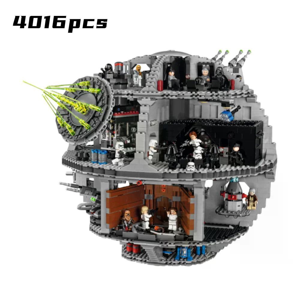 Death Star 3 Great Ultimate Building Blocks อิฐ 4016 ชิ้นของเล่นเด็กคริสต์มาสใช้งานร่วมกับ 75159