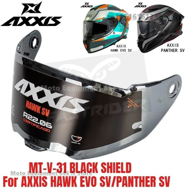 Axxis หมวกกันน็อคสําหรับ HAWK EVO SV PANTHER SV หมวกกันน็อคเปลี่ยนแก้ว MT-V-31 เลนส์ AXXIS อุปกรณ์เส