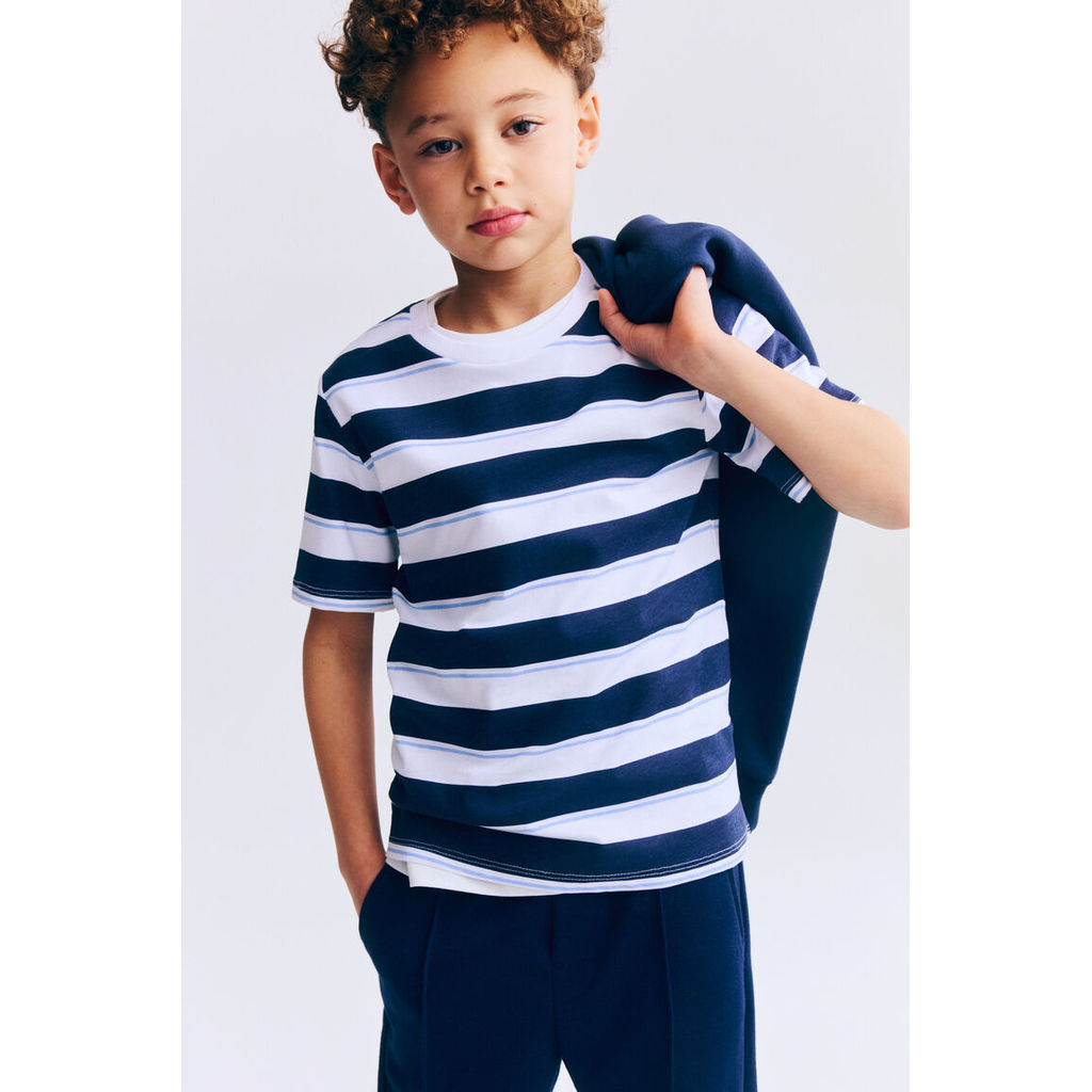 H&M(เอชแอนด์เอ็ม) เสื้อยืดผ้าฝ้ายพิมพ์ลาย Boys Printed cotton T-shirt 1323877_2