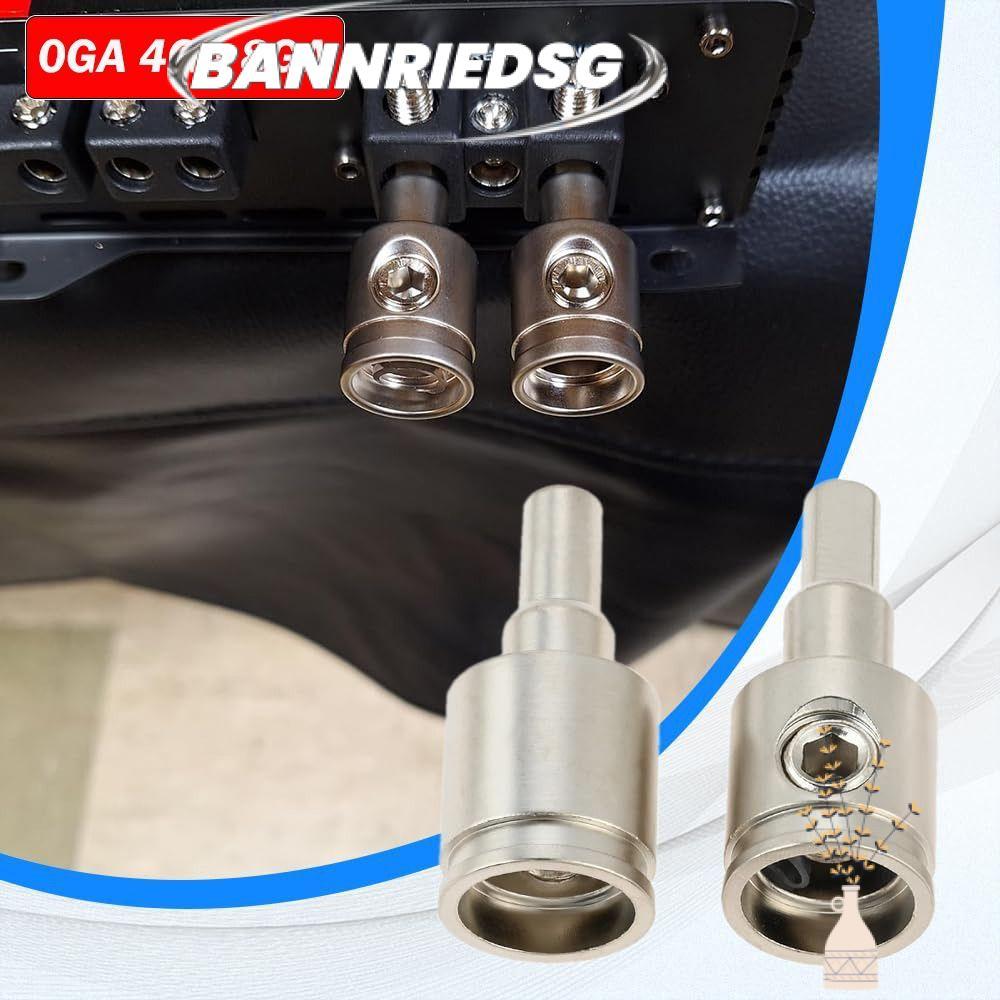 BANNRIEDSG989YR ขั้วต่อเครื่องเสียงรถยนต์, 0GA 4GA 8GA Gold Silver Car Speaker Wire Terminal, อะแดปเ