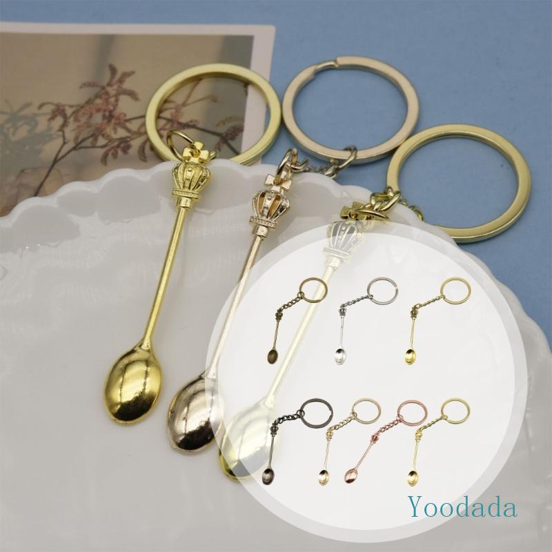 Yoo Metallic Spoon Shaped พวงกุญแจขนาดพกพาพอดีได้อย่างง่ายดายในกระเป๋า