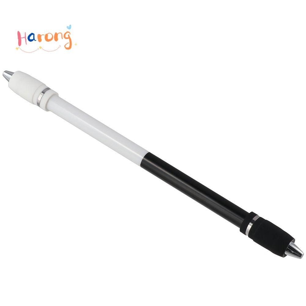 HARONG Pen Spinning, PC Black Spin Pen, สํานักงานเคลือบกันลื่นแบบยาวสีขาว