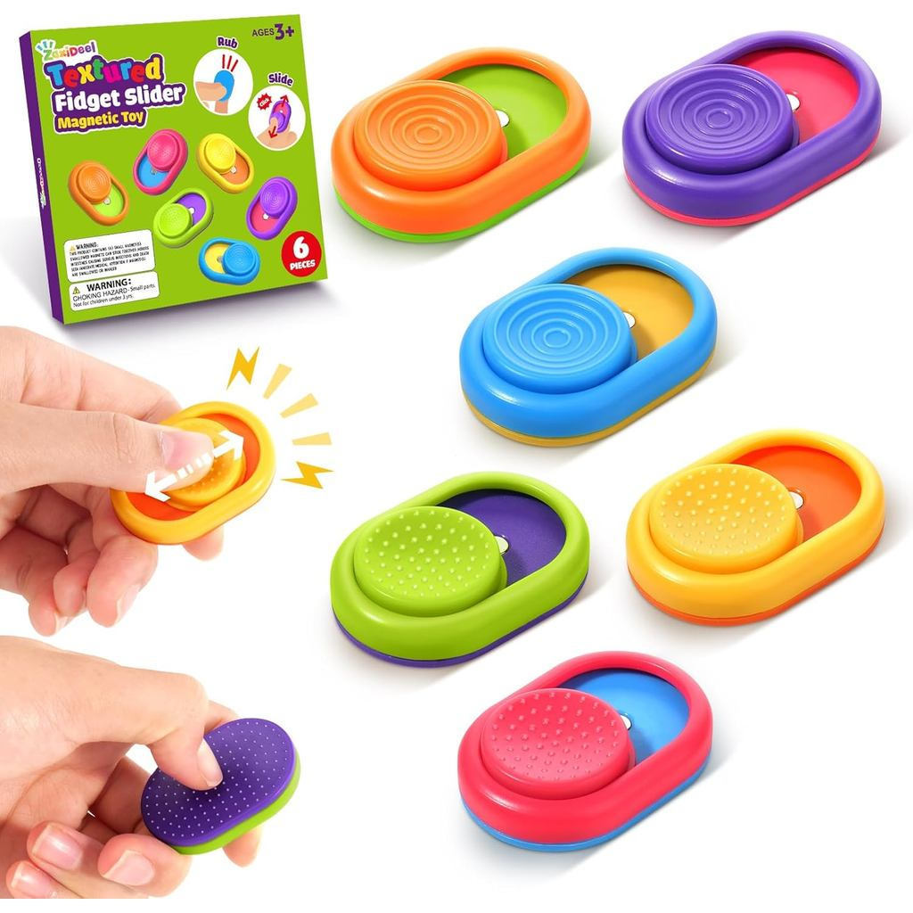 SensoryFidgetMagneticToysforKidsTexturedFidgetSlidersforAutiClaming-AnxietyStressReliefItemFunallFid
