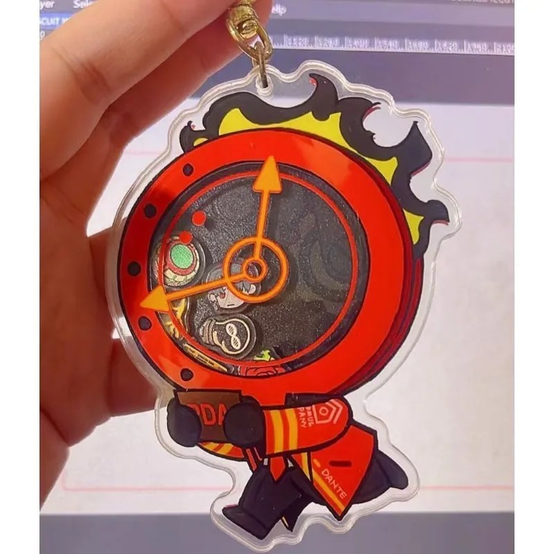 Limbus Company Dante Shaker พวงกุญแจอะคริลิคใสพร้อมลูกปัดสําหรับตกแต่งกระเป๋านักเรียน เครื่องประดับอ