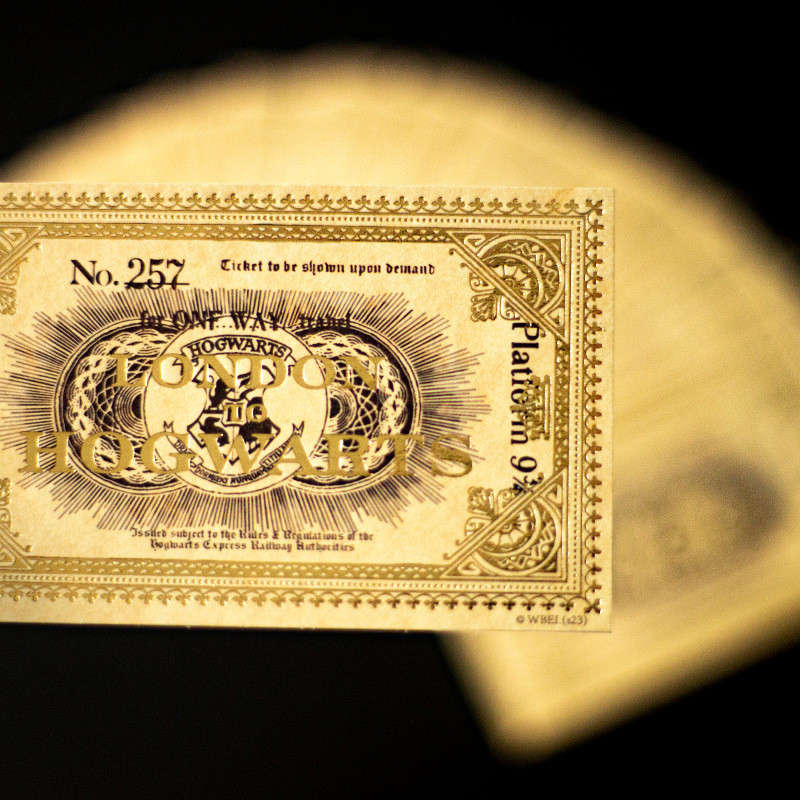 50 ตั๋วแฮรี่ Hogwarts Magic Movies อะนิเมะสินค้า Gilding Tickets คอสเพลย์ Props [HJS]