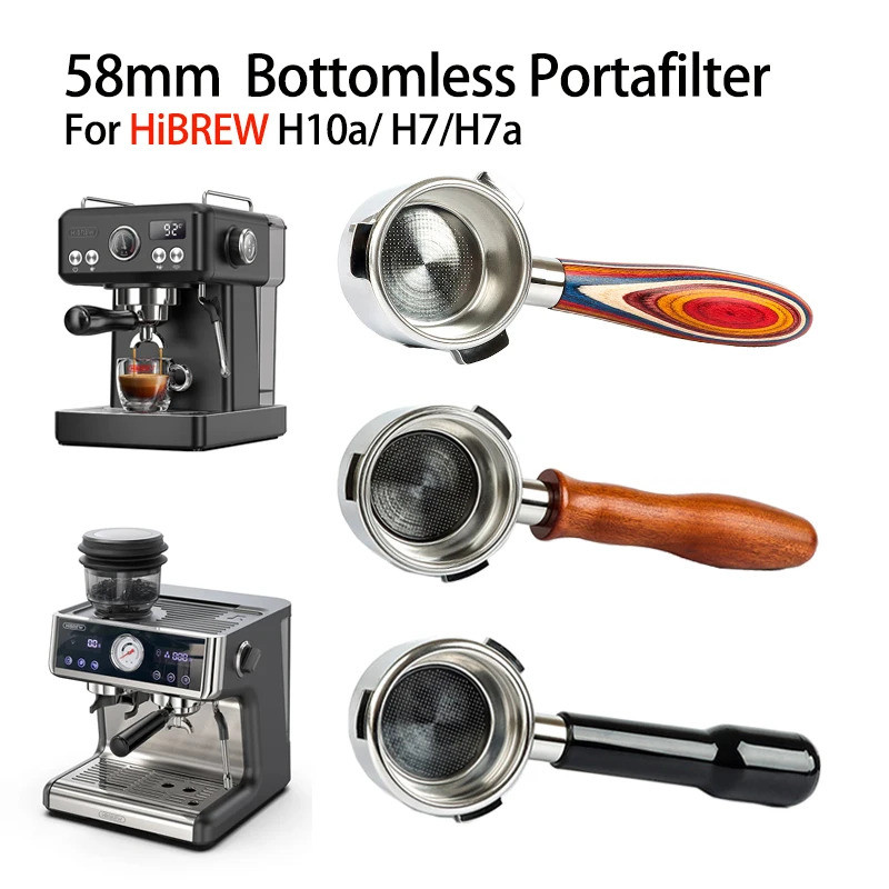 58 มม.3 หู Bottomless กาแฟ Portafilter 2 ถ้วยตะกร้าสําหรับ Hibrew h7/Hebrew h7a/Hibrew h10a กาแฟเครื