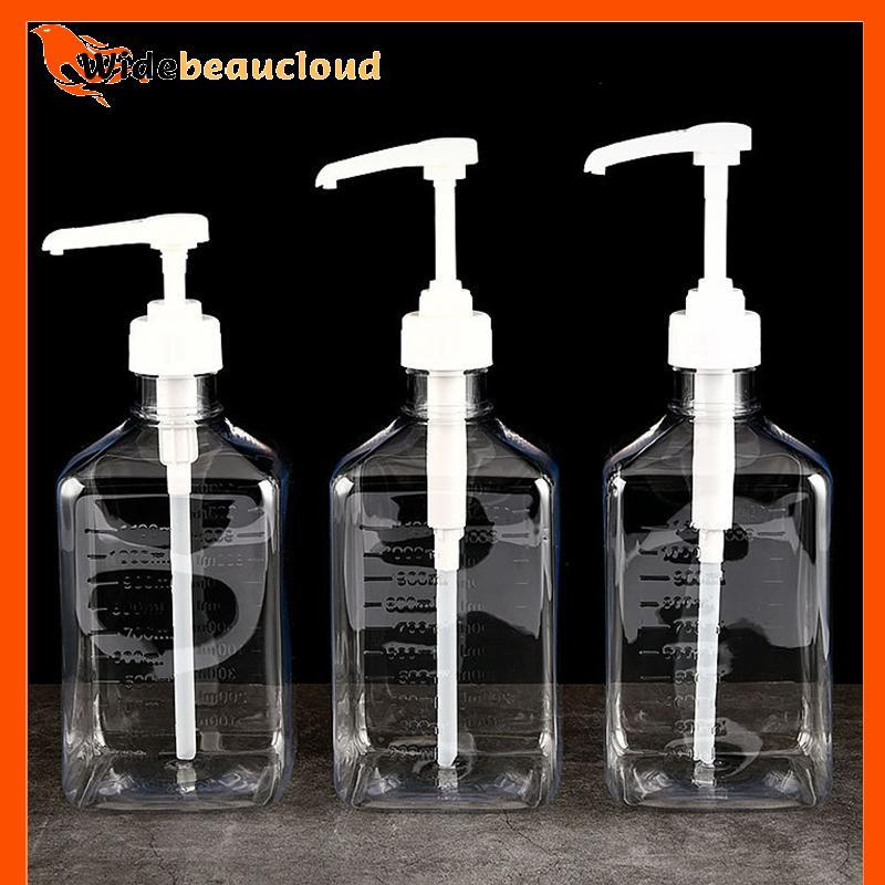 Widebeaucloud 1100ml เครื่องจ่ายน้ําเชื่อมกาแฟมัลติฟังก์ชั่นน้ําผึ้งซอสซอสมะเขือเทศขวด 5/8/10CC ปั๊ม