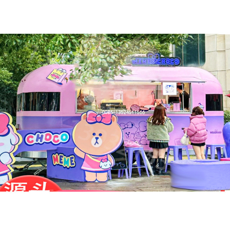 Shanghai Commercial Street Night Market กิจกรรมที่สามารถเคลื่อนย้าย Gourmet Catering Breeze รถบรรทุก