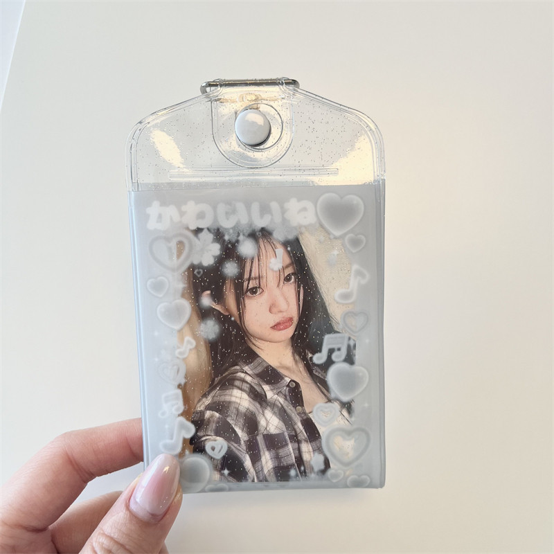 Love Note ช่องเสียบการ์ดคู่ 10 ซม. Photo Snap Card Holder Star Chasing Photo Card Campus Card Bus Card Storage Bag จี้ ราคา ถูกที่สุด ดีลบีเคเค แกลเลอรีภาพที่ 7